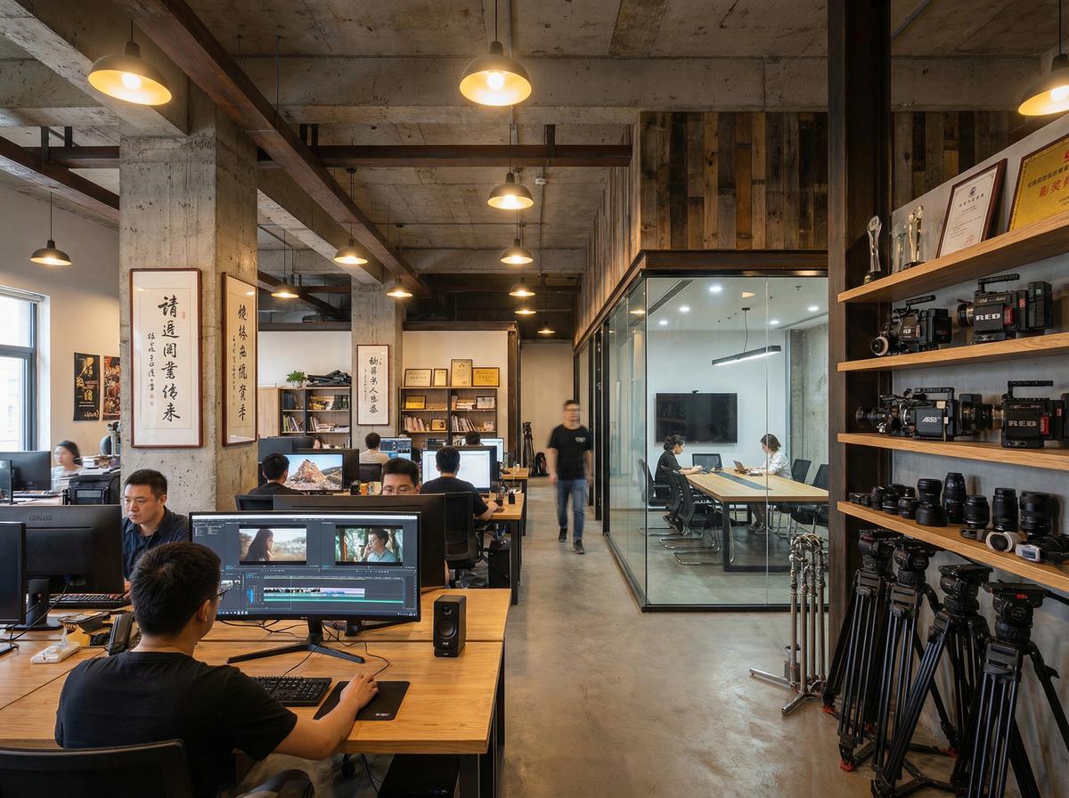 妻社影视传媒公司办公室